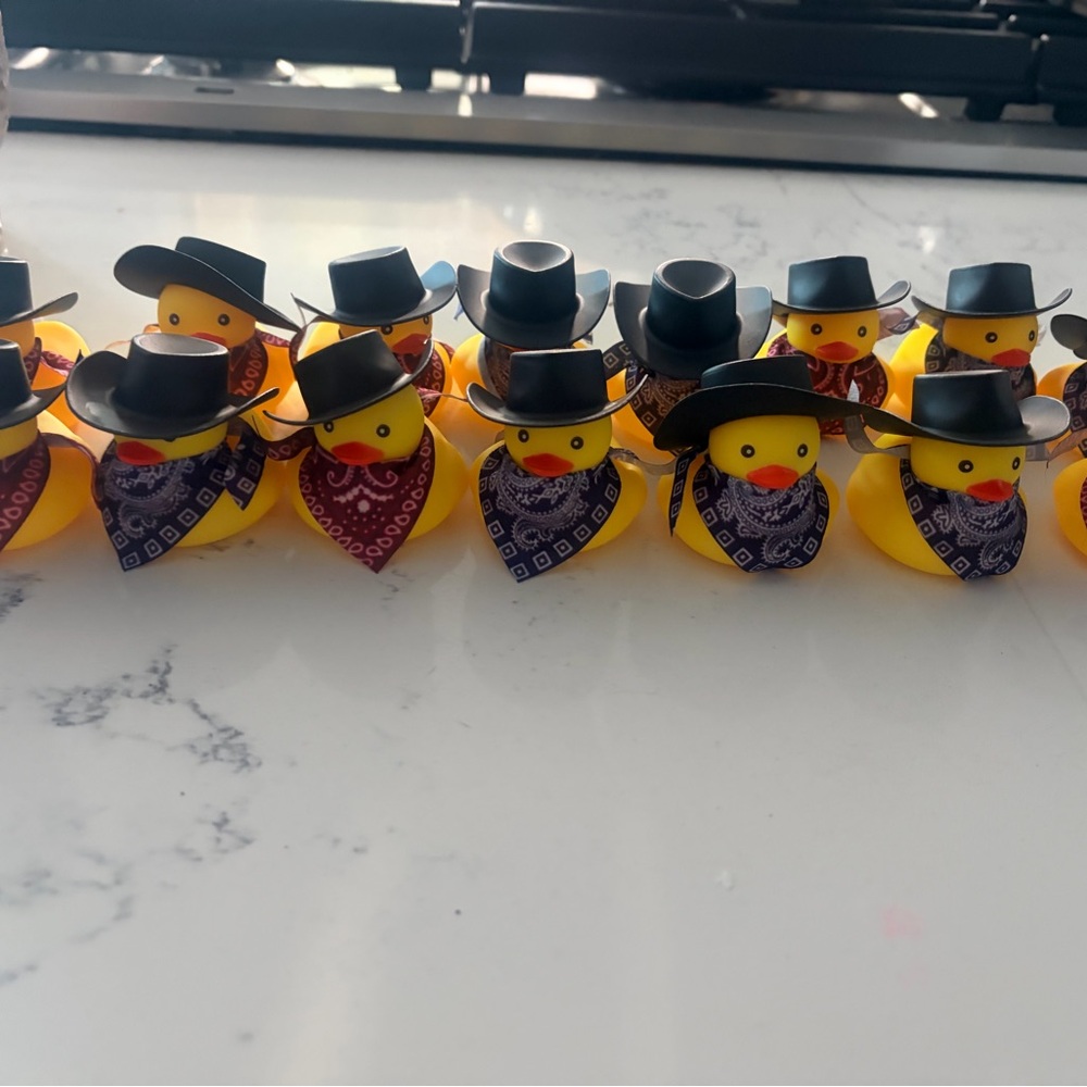 Cowboy Bandana Rubber Duck Set - Yellow